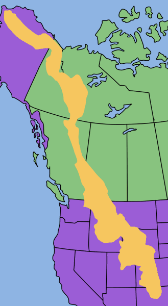 Map of the Rocky Mountains