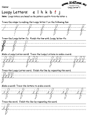 cursive handwriting practice worksheet