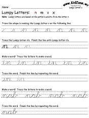 cursive handwriting practice worksheet