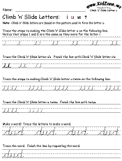 cursive handwriting practice worksheet