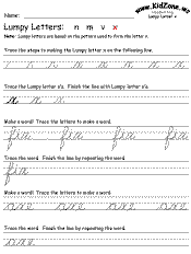 cursive handwriting practice worksheet