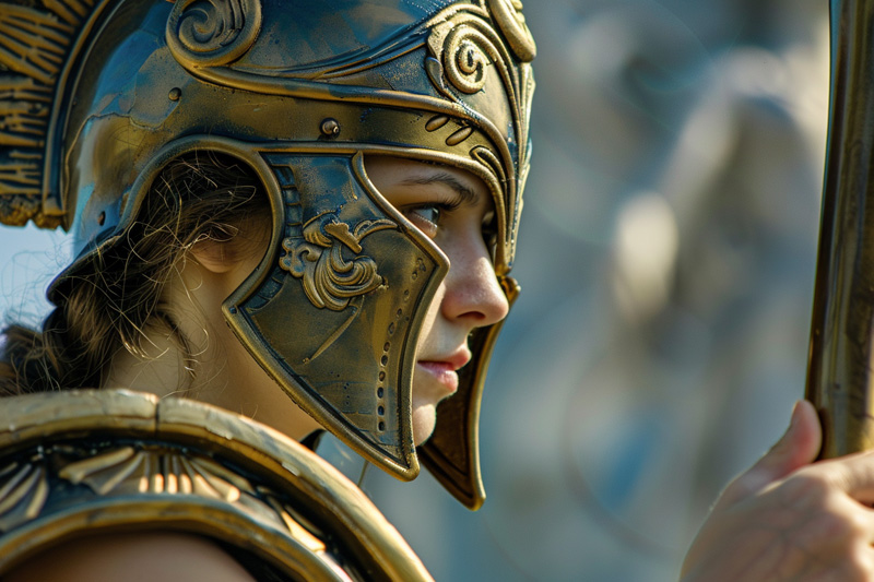 digital art of Athena, Goddess of Wisdom and Warfare