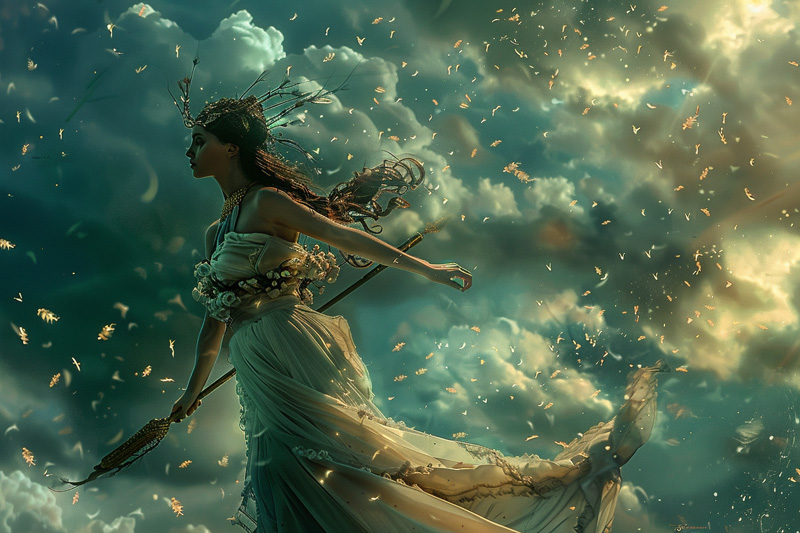 digital art of Hera, queen of the Greek gods