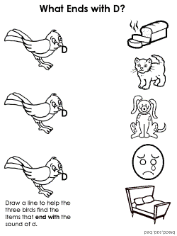 Ending consonant practice worksheet