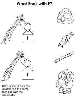 Ending consonant practice worksheet
