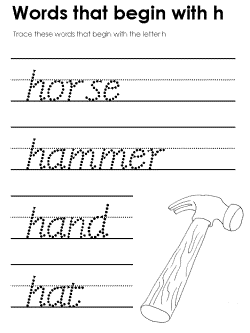 Beginning consonant practice worksheet