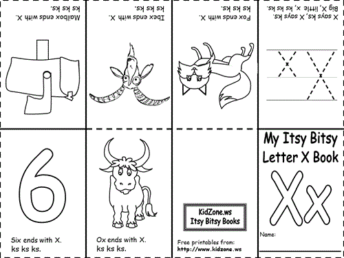 Letter X Itsy Bitsy Book