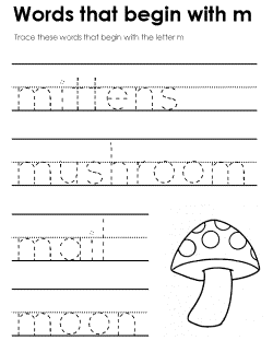 Beginning consonant practice worksheet