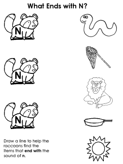 Ending consonant practice worksheet