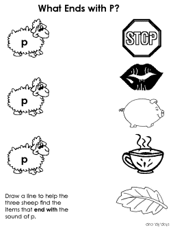 Ending consonant practice worksheet